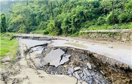 सिद्धार्थ राजमार्गमा सवारी आवागमन प्रभावित